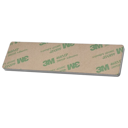 Aluminium schuifbordje Frei - Belegt 125x35mm met tape - per stuk