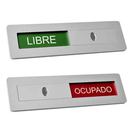 CombiCraft Aluminium schuifbordje Libre - Ocupado 125x35mm met tape - per stuk