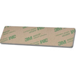 CombiCraft Aluminium schuifbordje eigen tekst 125x35mm met tape - per stuk