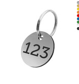 CombiCraft Kunststof sleutellabel met nummer - per stuk
