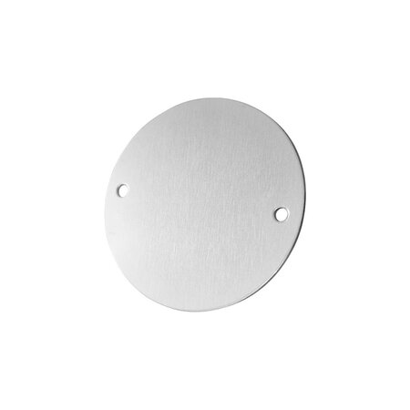 Blanco aluminium nummerplaatje Ø50mm met gaten - per stuk