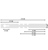 Losse sleufetiketten of plantenlabels 210x20mm - 100 stuks