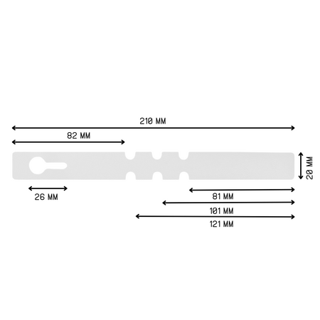 Losse sleufetiketten of plantenlabels 210x20mm - 100 stuks