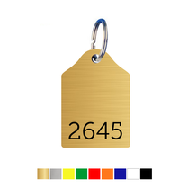 Kunststof sleutellabel met nummer