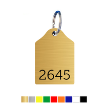 Kunststof sleutellabel met nummer