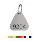 CombiCraft Kunststof sleutellabel driehoek met nummer - per stuk