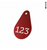 CombiCraft Aluminium nummerplaatje 29x45mm met nummer druppel - per stuk
