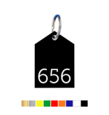 CombiCraft Kunststof sleutellabel met nummer - per stuk