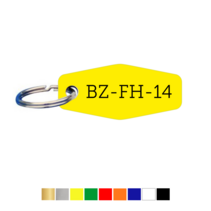 Kunststof sleutellabel wiebertje met tenteken