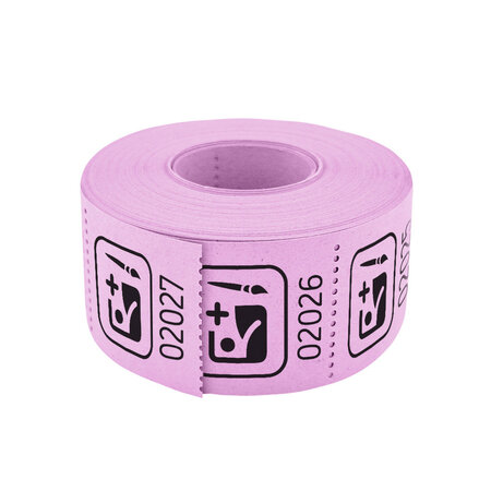 CombiCraft Consumptiebonnen drukken op rol met eigen ontwerp 30x30mm - per rol van 500 bonnen