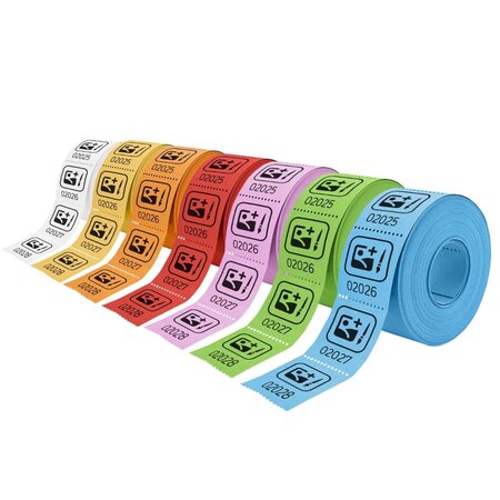 Consumptiebonnen drukken op rol met eigen ontwerp 30x30mm - per rol van 500 bonnen