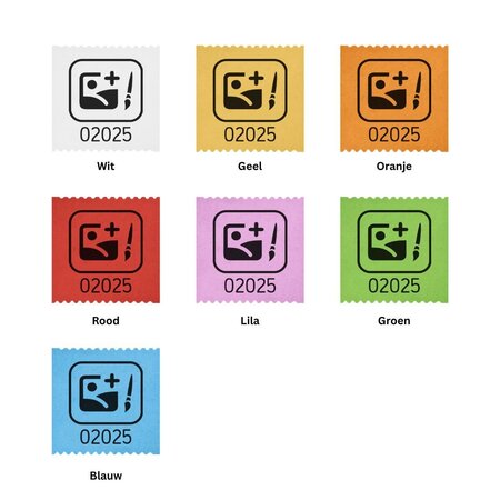 CombiCraft Consumptiebonnen drukken op rol met eigen ontwerp 30x30mm - per rol van 500 bonnen