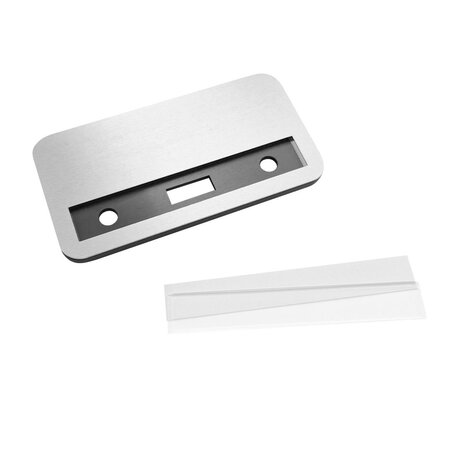 Aluminium naambadge Badgemaster 72x38mm eigen ontwerp - per stuk