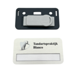 Aluminium naambadge Badgemaster 72x38mm eigen ontwerp - per stuk