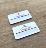 Aluminium naambadge Badgemaster 72x38mm eigen ontwerp - per stuk