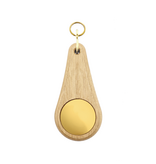 Houten hotel sleutelhanger Oaky Drop lichtbruin blanco of met gravering - per 1 stuk