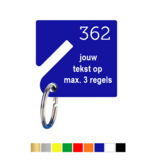 CombiCraft Kunststof sleutellabel sleuf 40x37,8mm met nummer en tekst - per stuk