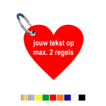Kunststof sleutellabel hart met tekst