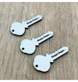 CombiCraft Kunststof sleutellabel sleutel 30x63mm met tekst - per stuk