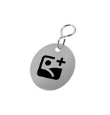 RVS sleutellabel actiemodel Ø30mm met logo - per 1 stuk