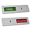 Aluminium schuifbordje Open - Occupied 125x35mm met tape - per stuk