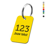 CombiCraft Sleutellabel rechthoek staand met nummer en tekst - per stuk