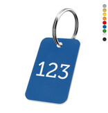 CombiCraft Sleutellabel rechthoek staand met nummer - per stuk