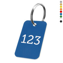 Sleutellabel rechthoek nummer