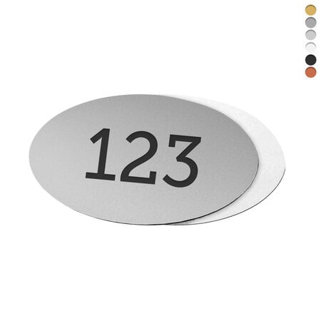 CombiCraft Laserfolie nummerplaatje ovaal met tape - per stuk