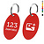 CombiCraft Sleutellabels ovaal nummer/tekst en logo