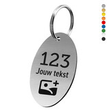 CombiCraft Kunststof sleutellabel ovaal met nummer, tekst en logo - per stuk