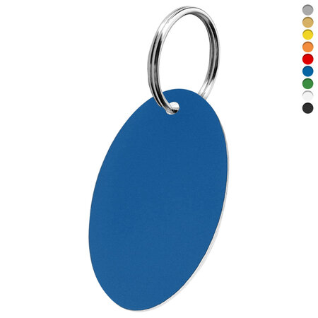 CombiCraft Blanco kunststof sleutellabel ovaal - per stuk