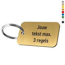 Sleutellabel rechthoek tekst