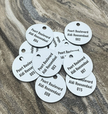 CombiCraft Aluminium sleutellabel met eigen tekst zilverkleurig - per stuk