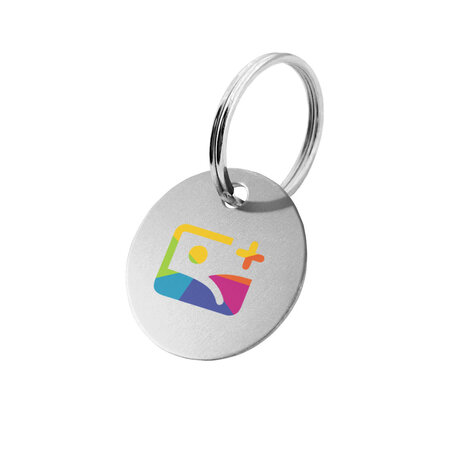 Sleutellabel aluminium met logo in onderdruk - per stuk