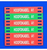 CombiCraft Kunststof kabellabels met nummer en dubbele sleuf - per stuk