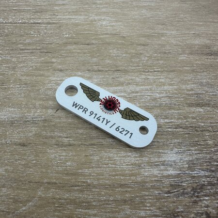 Graveren afroepvoorraad aluminium naambadges