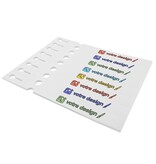 Sleufetiketten met eigen ontwerp 250x25mm  - per 200 etiketten