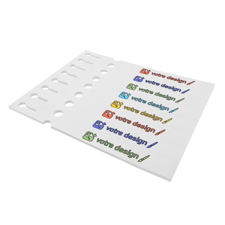 Sleufetiketten met eigen ontwerp 250x25mm  - per 200 etiketten