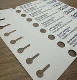Sleufetiketten met eigen ontwerp 250x25mm  - per 200 etiketten