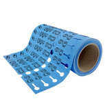 Kunststof bagagelabels 250x25mm op rol - per 500 labels