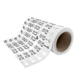 Kunststof bagagelabels 250x25mm op rol - per 500 labels