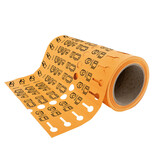 Kunststof bagagelabels 250x25mm op rol - per 500 labels