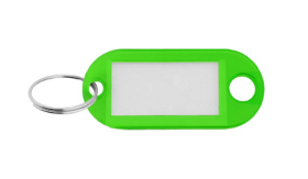 Sleutelhangers met papier