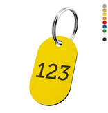 CombiCraft Sleutellabel smal ovaal met nummer - per stuk
