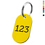 CombiCraft Sleutellabel smal ovaal met nummer - per stuk