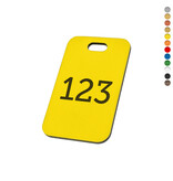 CombiCraft Kunststof nummerplaatje rechthoek met sleufgat - per stuk