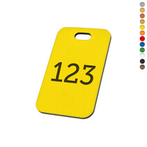 Kunststof nummerplaatje rechthoek met sleufgat