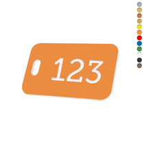 Kunststof nummerplaatje rechthoek met sleufgat