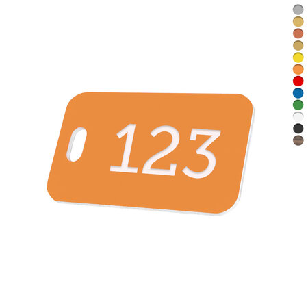 CombiCraft Kunststof nummerplaatje rechthoek met sleufgat - per stuk